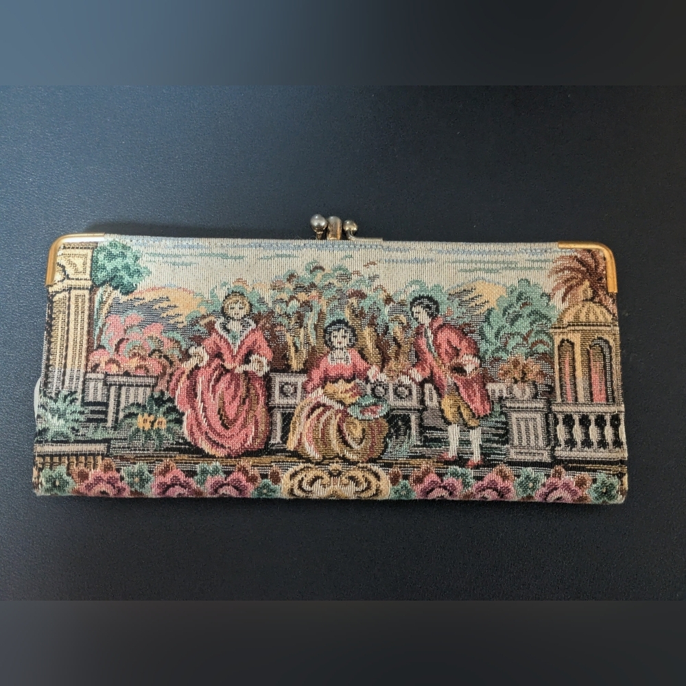 Elegant Tapestry Clutch Wallet - Picture 2 of 5